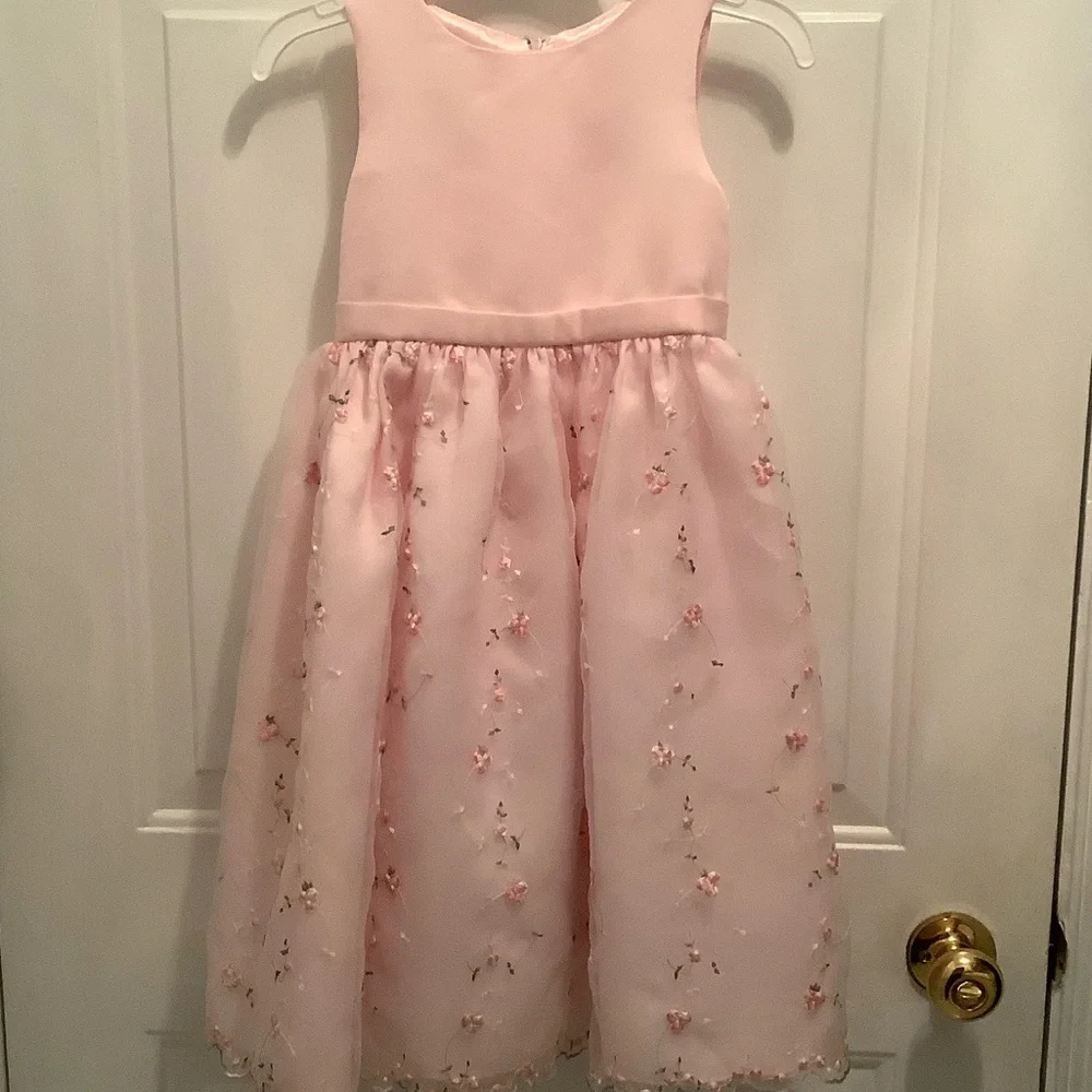 Cinderella Pink floral dress with Knit Cardigan